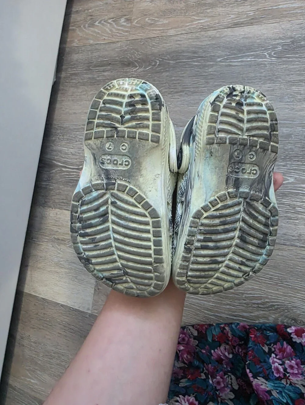CROCS Kids Tie-Dye Light Green Clog